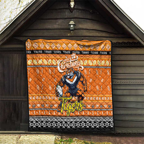 Tigers Rugby Xmas Quilt Australia NRL Mascot