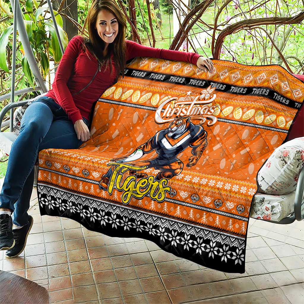 Tigers Rugby Xmas Quilt Australia NRL Mascot