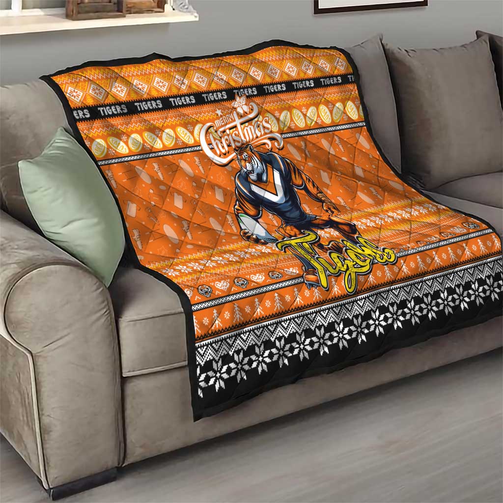 Tigers Rugby Xmas Quilt Australia NRL Mascot