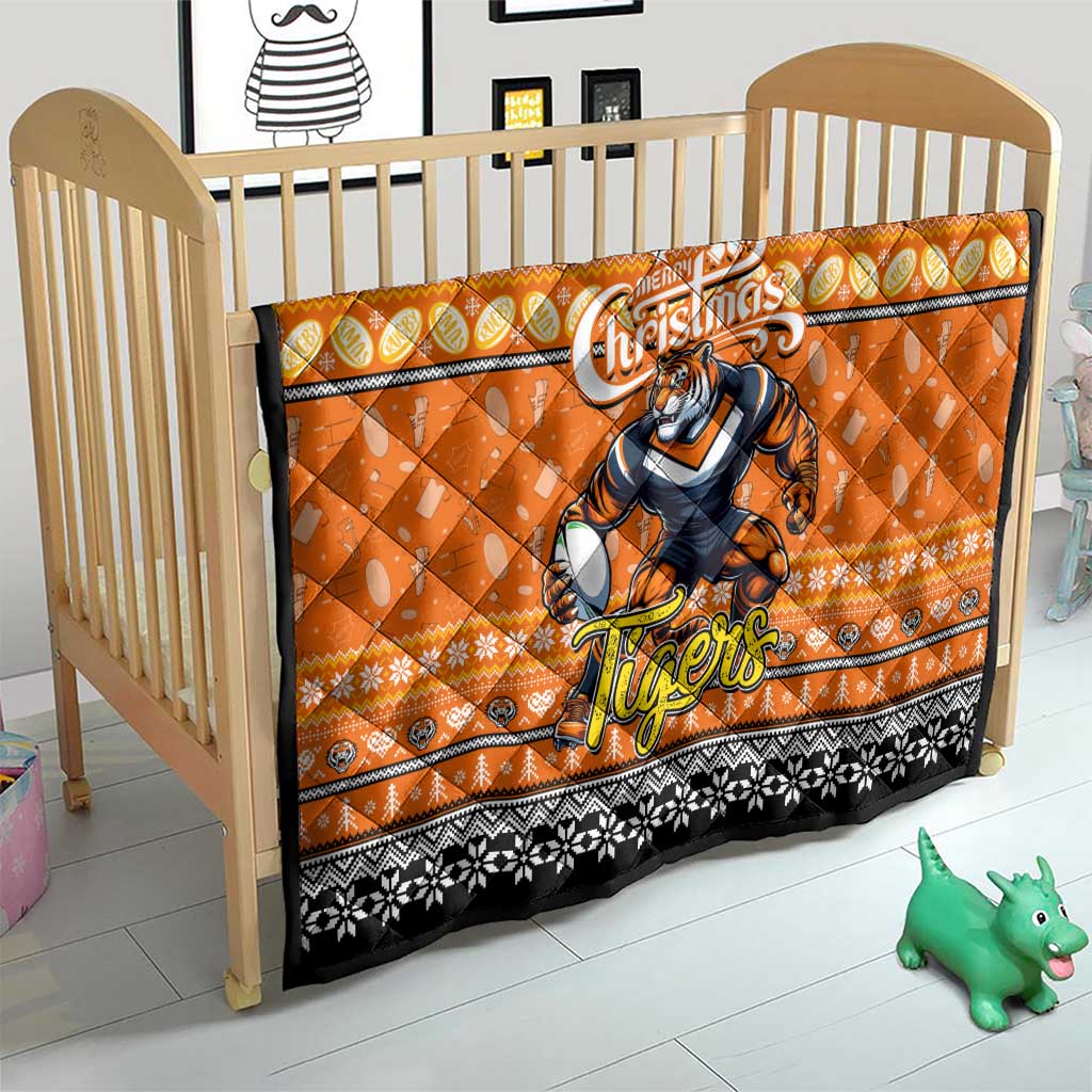 Tigers Rugby Xmas Quilt Australia NRL Mascot