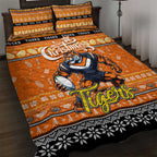 Tigers Rugby Xmas Quilt Bed Set Australia NRL Mascot