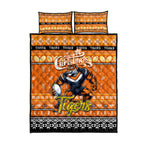 Tigers Rugby Xmas Quilt Bed Set Australia NRL Mascot