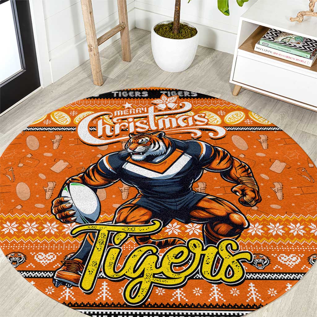 Tigers Rugby Xmas Round Carpet Australia NRL Mascot