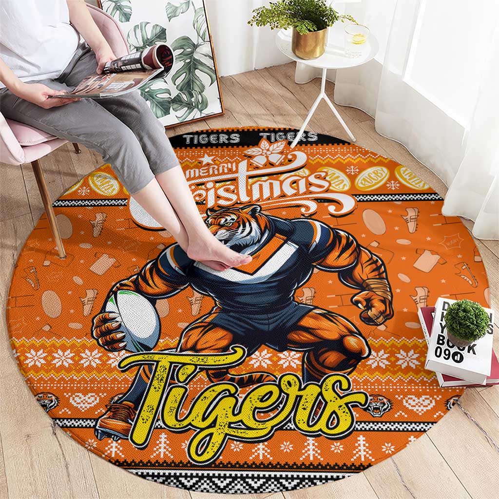 Tigers Rugby Xmas Round Carpet Australia NRL Mascot