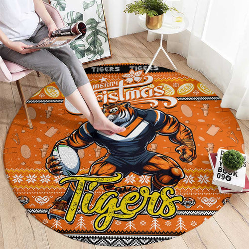 Tigers Rugby Xmas Round Carpet Australia NRL Mascot