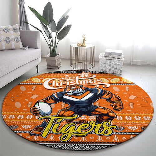 Tigers Rugby Xmas Round Carpet Australia NRL Mascot