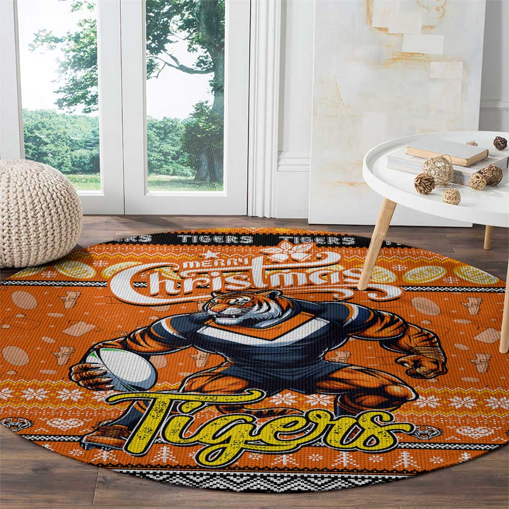 Tigers Rugby Xmas Round Carpet Australia NRL Mascot