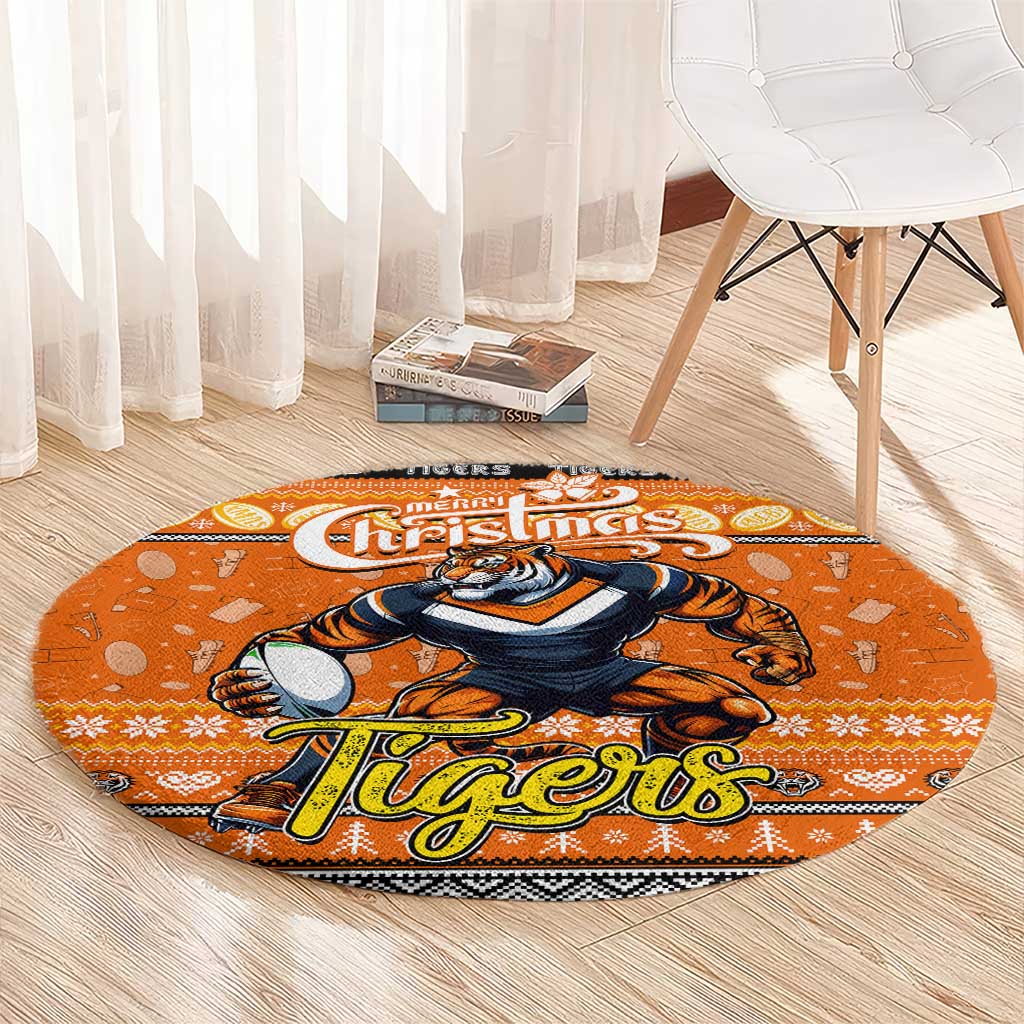 Tigers Rugby Xmas Round Carpet Australia NRL Mascot
