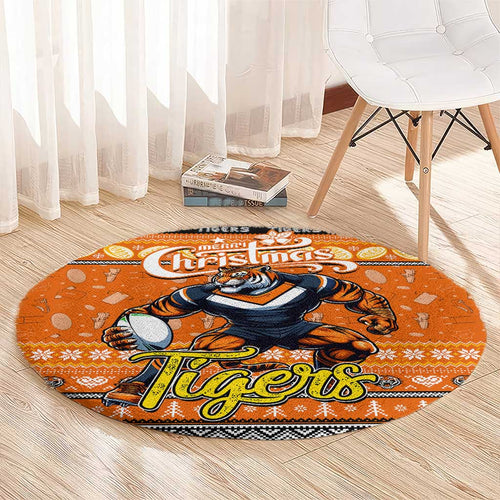 Tigers Rugby Xmas Round Carpet Australia NRL Mascot
