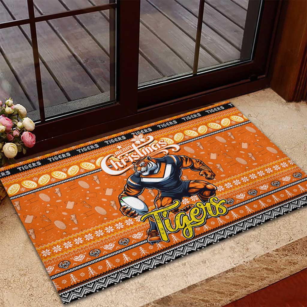 Tigers Rugby Xmas Rubber Doormat Australia NRL Mascot