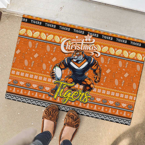 Tigers Rugby Xmas Rubber Doormat Australia NRL Mascot