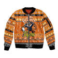 Personalized Tigers Rugby Xmas Sleeve Zip Bomber Jacket Australia NRL Mascot