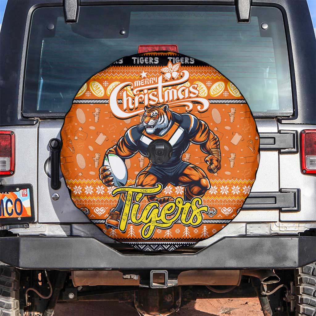 Tigers Rugby Xmas Spare Tire Cover Australia NRL Mascot
