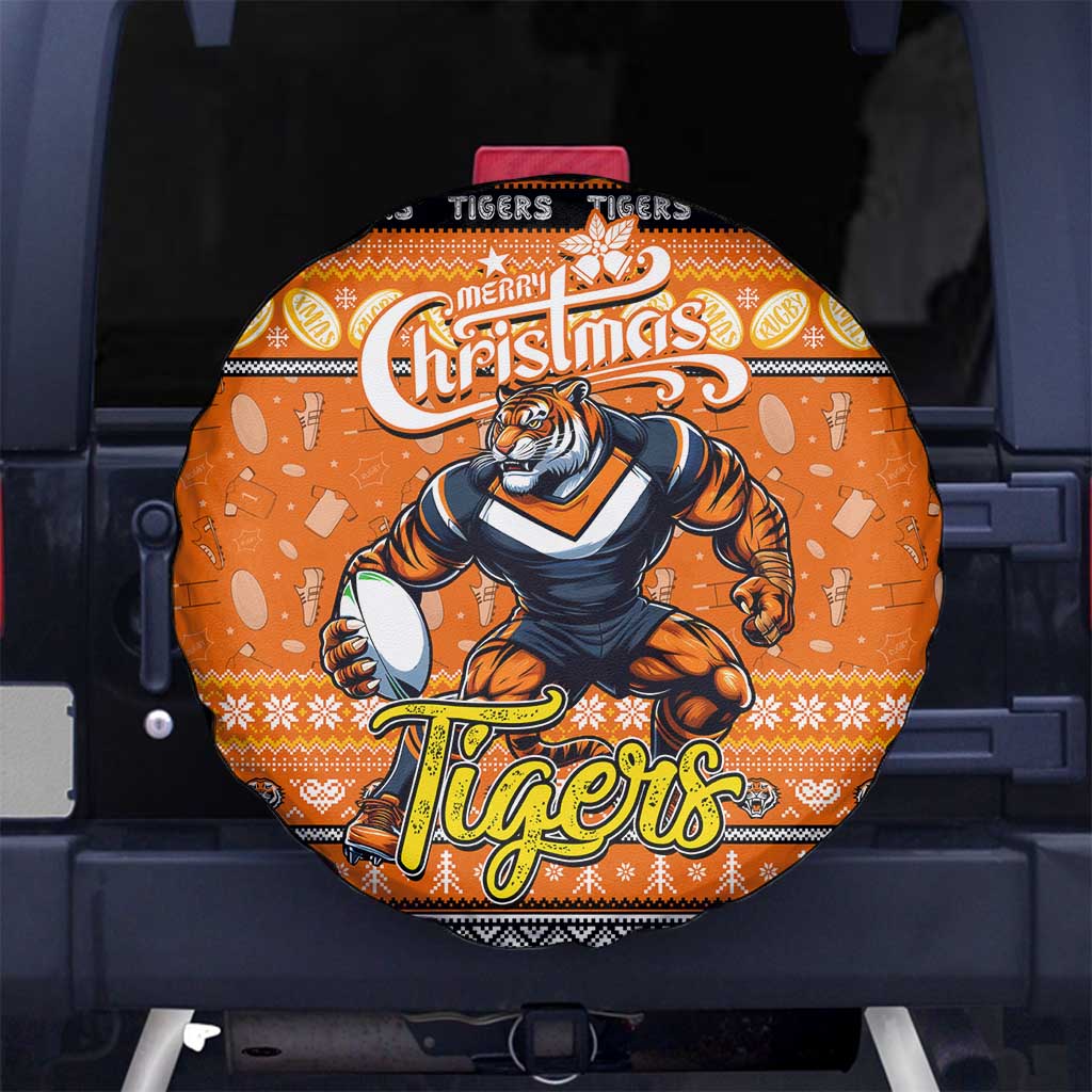 Tigers Rugby Xmas Spare Tire Cover Australia NRL Mascot