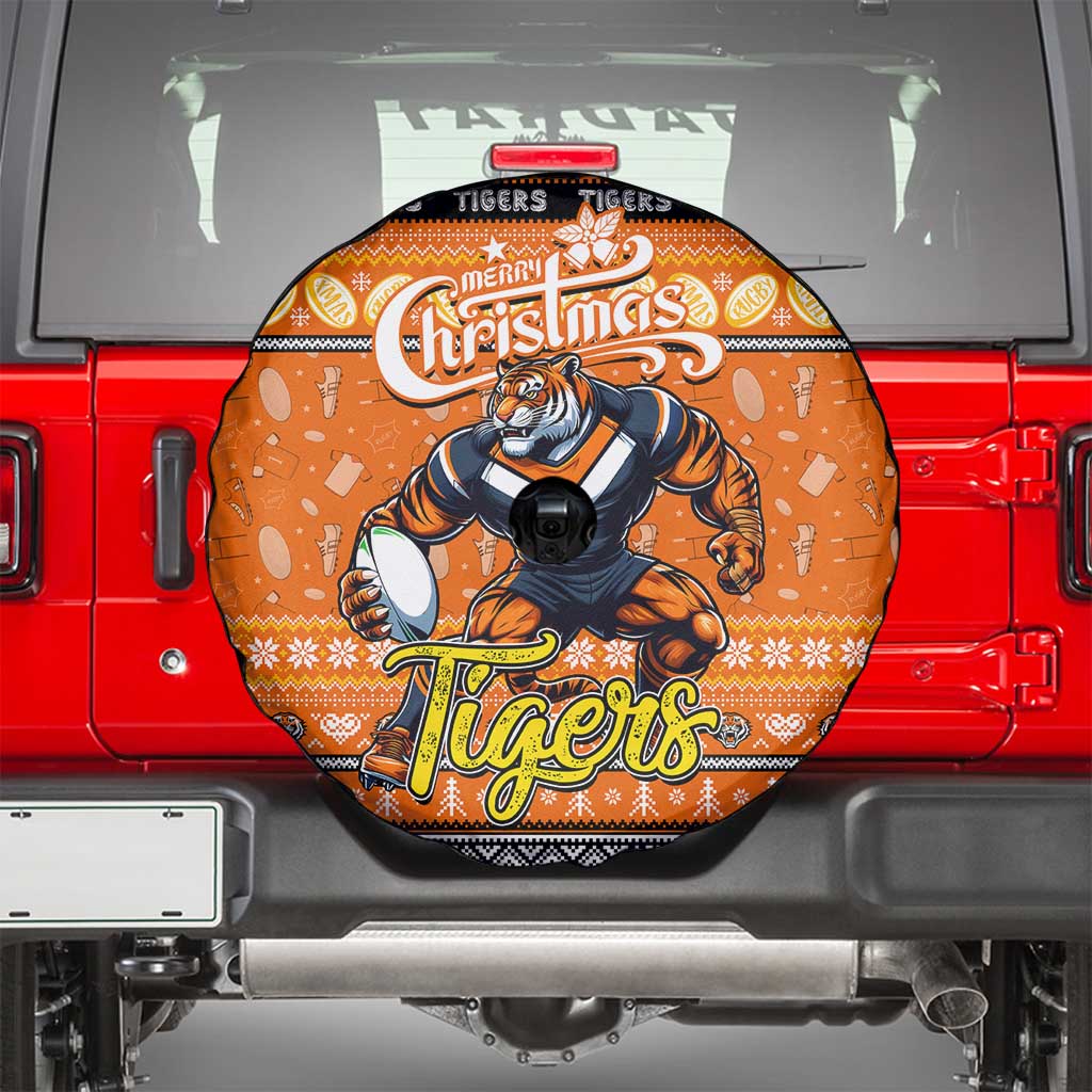 Tigers Rugby Xmas Spare Tire Cover Australia NRL Mascot