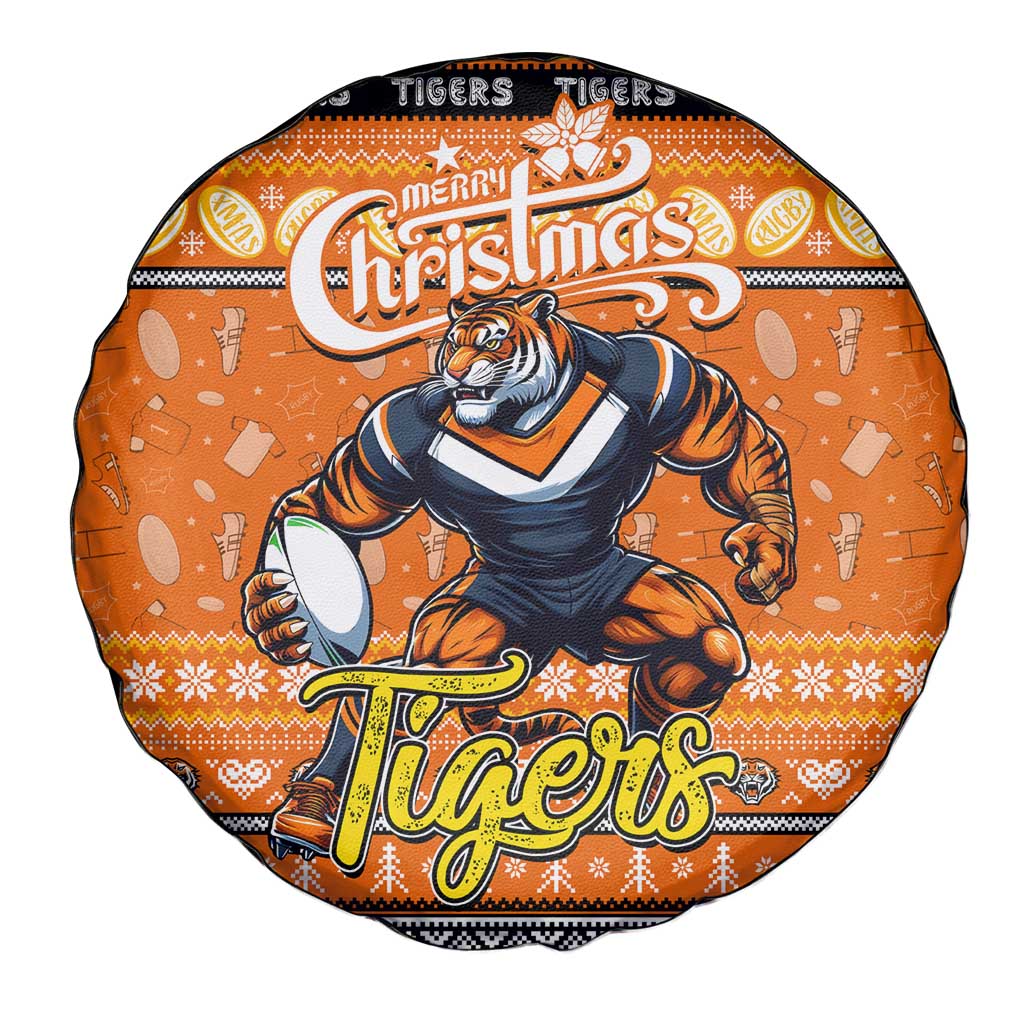 Tigers Rugby Xmas Spare Tire Cover Australia NRL Mascot