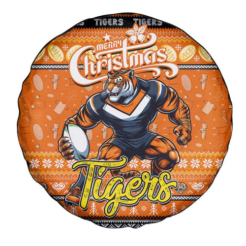 Tigers Rugby Xmas Spare Tire Cover Australia NRL Mascot