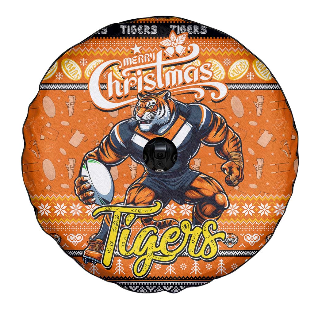 Tigers Rugby Xmas Spare Tire Cover Australia NRL Mascot