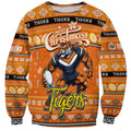 Personalized Tigers Rugby Xmas Sweatshirt Australia NRL Mascot