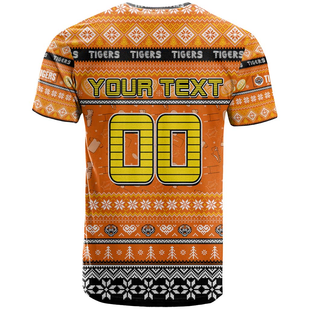 Personalized Tigers Rugby Xmas T Shirt Australia NRL Mascot