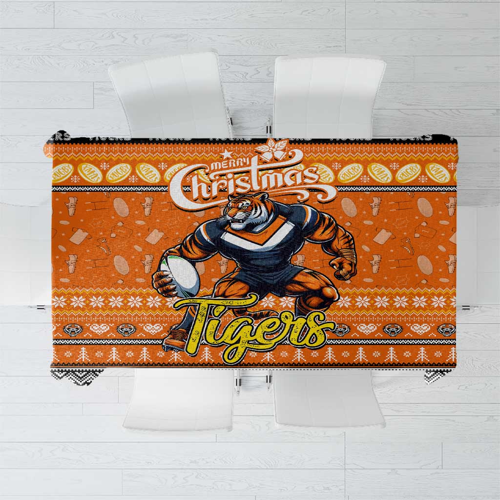 Tigers Rugby Xmas Tablecloth Australia NRL Mascot