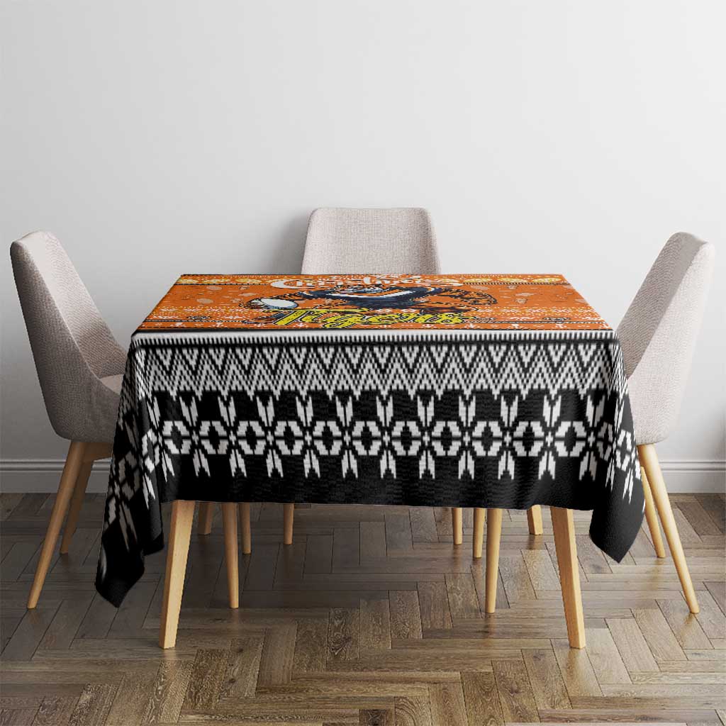 Tigers Rugby Xmas Tablecloth Australia NRL Mascot