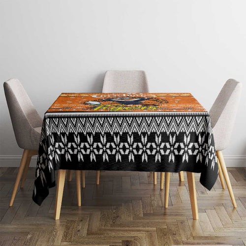 Tigers Rugby Xmas Tablecloth Australia NRL Mascot