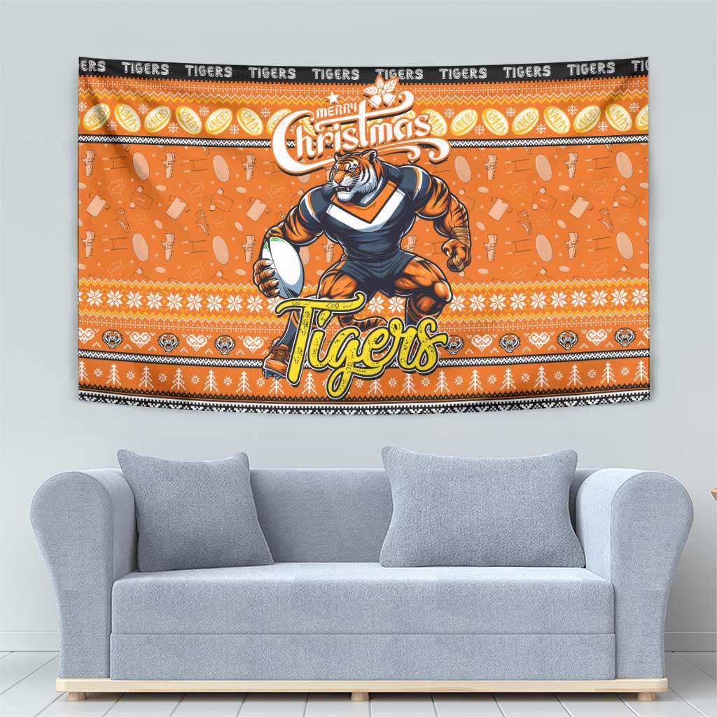 Tigers Rugby Xmas Tapestry Australia NRL Mascot