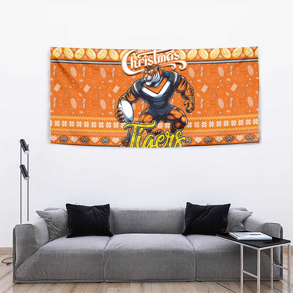 Tigers Rugby Xmas Tapestry Australia NRL Mascot