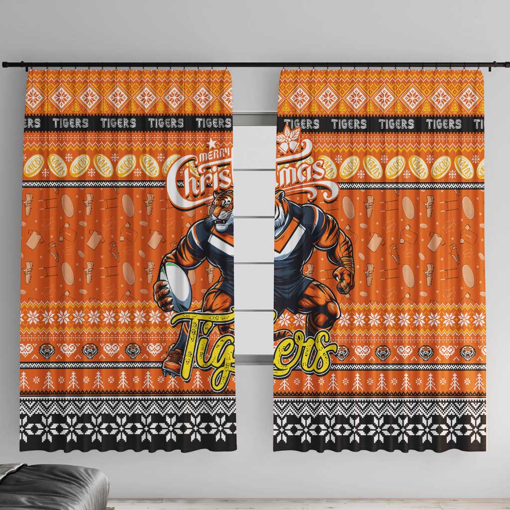 Tigers Rugby Xmas Window Curtain Australia NRL Mascot