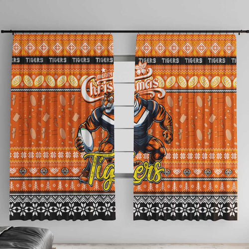 Tigers Rugby Xmas Window Curtain Australia NRL Mascot