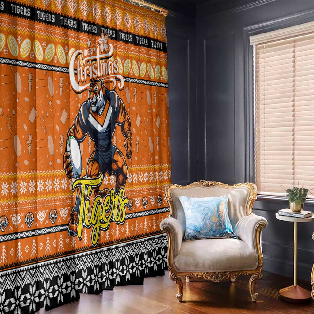 Tigers Rugby Xmas Window Curtain Australia NRL Mascot