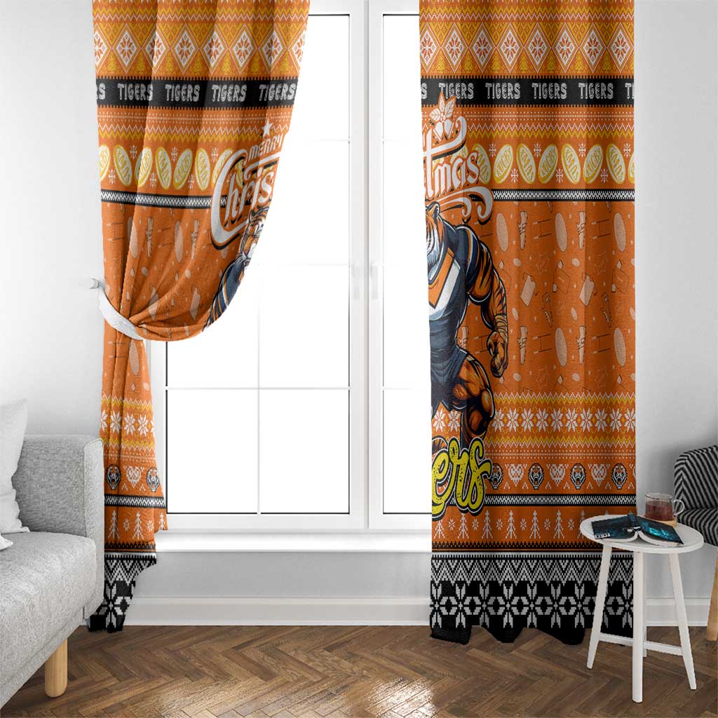 Tigers Rugby Xmas Window Curtain Australia NRL Mascot