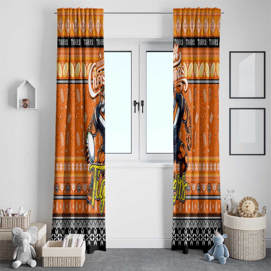 Tigers Rugby Xmas Window Curtain Australia NRL Mascot