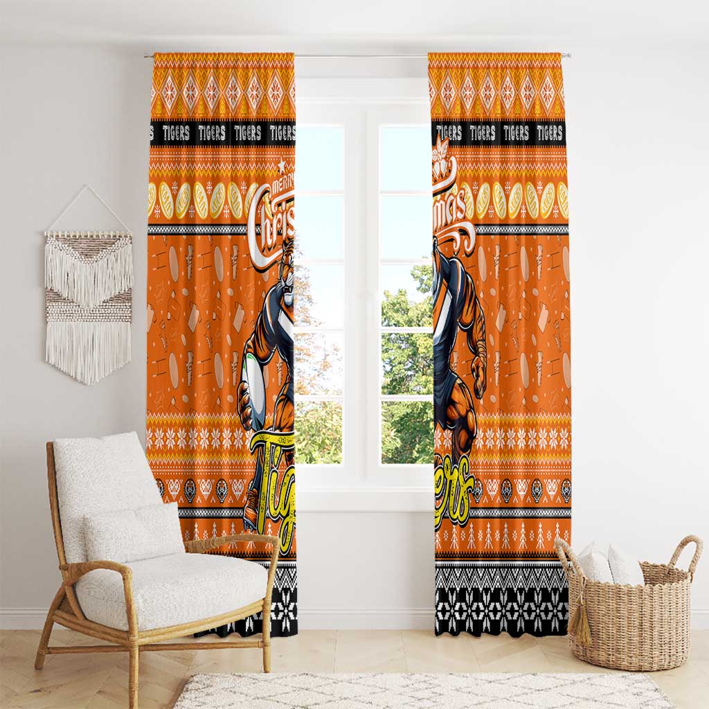 Tigers Rugby Xmas Window Curtain Australia NRL Mascot