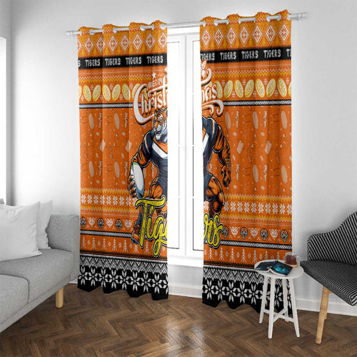 Tigers Rugby Xmas Window Curtain Australia NRL Mascot