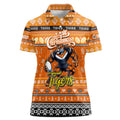 Personalized Tigers Rugby Xmas Women Polo Shirt Australia NRL Mascot