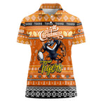 Personalized Tigers Rugby Xmas Women Polo Shirt Australia NRL Mascot