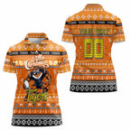 Personalized Tigers Rugby Xmas Women Polo Shirt Australia NRL Mascot