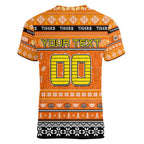 Personalized Tigers Rugby Xmas Women V-Neck T-Shirt Australia NRL Mascot
