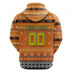 Personalized Tigers Rugby Xmas Zip Hoodie Australia NRL Mascot