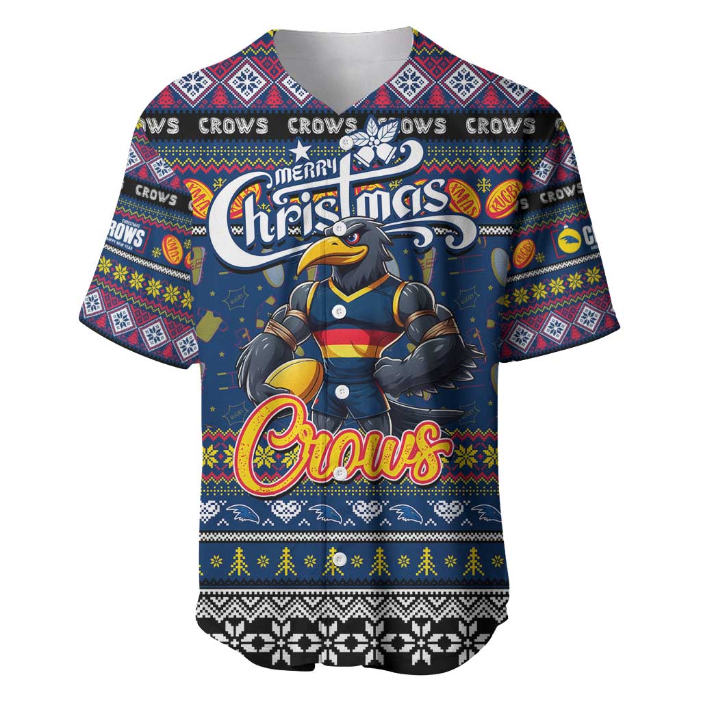 Personalized Crows Rugby Xmas Baseball Jersey Australia AFL Mascot
