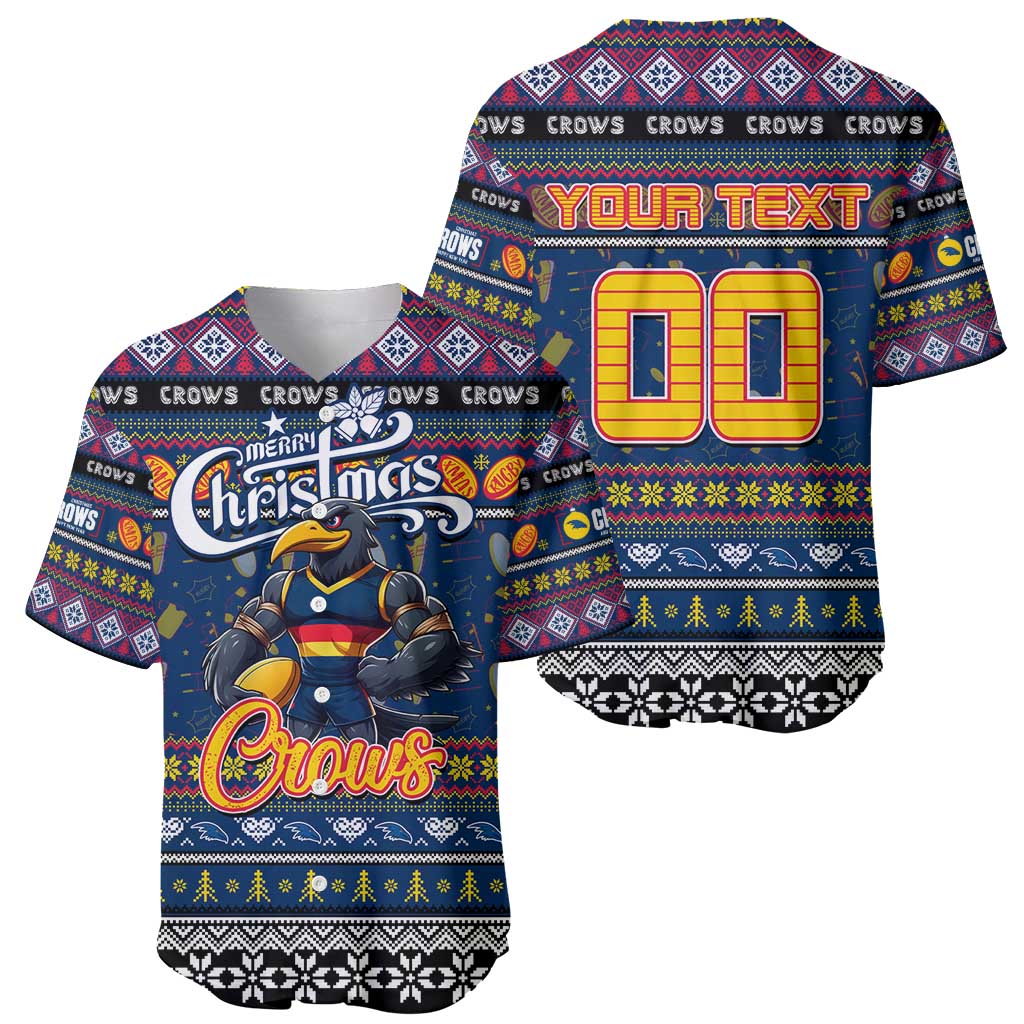 Personalized Crows Rugby Xmas Baseball Jersey Australia AFL Mascot