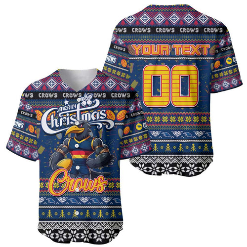 Personalized Crows Rugby Xmas Baseball Jersey Australia AFL Mascot
