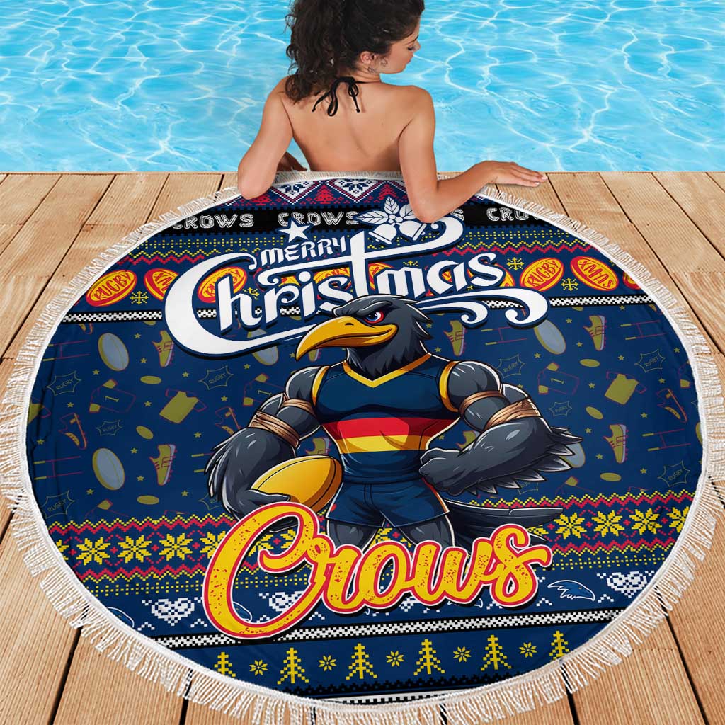 Crows Football Xmas Beach Blanket Australia AFL Mascot