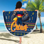 Crows Football Xmas Beach Blanket Australia AFL Mascot