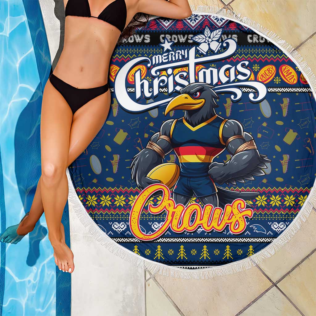 Crows Football Xmas Beach Blanket Australia AFL Mascot