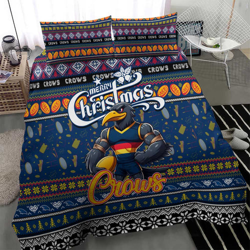 Crows Football Xmas Bedding Set Australia AFL Mascot