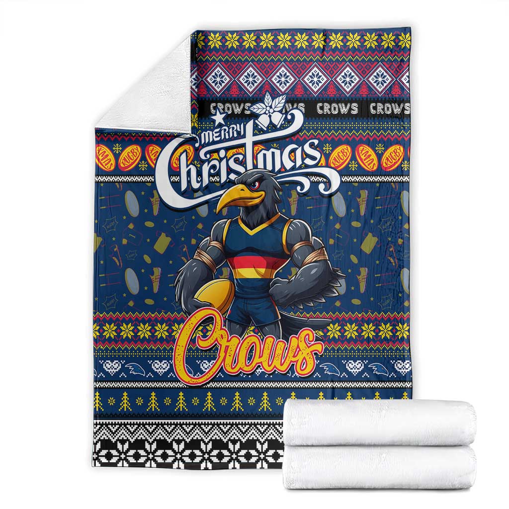 Crows Football Xmas Blanket Australia AFL Mascot