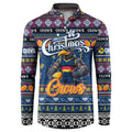 Personalized Crows Rugby Xmas Button Sweatshirt Australia AFL Mascot